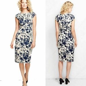 Land’s End Velvety Soft Floral Sheath Dress